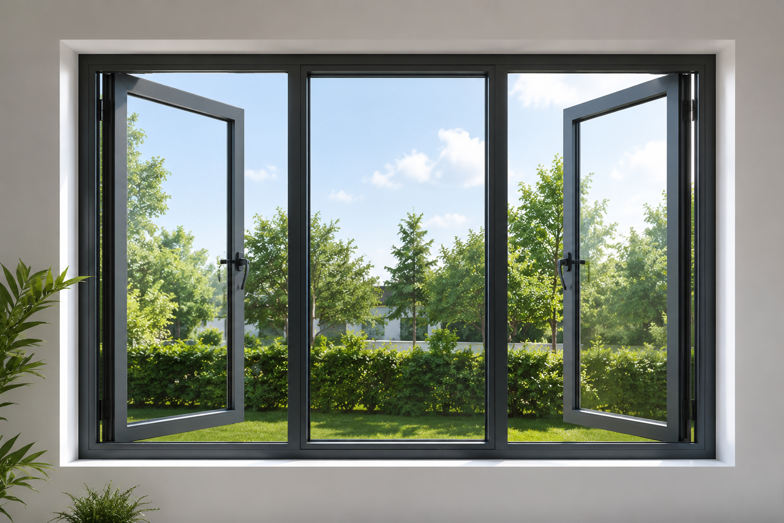 Casement uPVC windows with premium glass panels